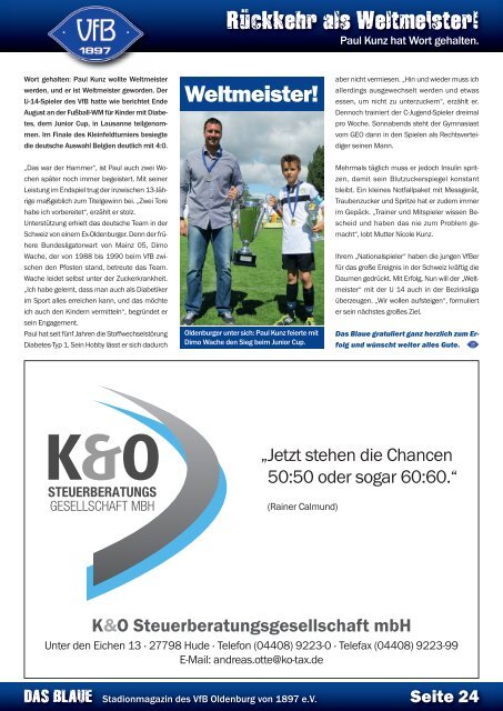 Das Blaue - Saison 2012/2013 #3 - VfB Oldenburg