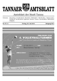 TANNAER AMTSBLATT - Stadtverwaltung Tanna