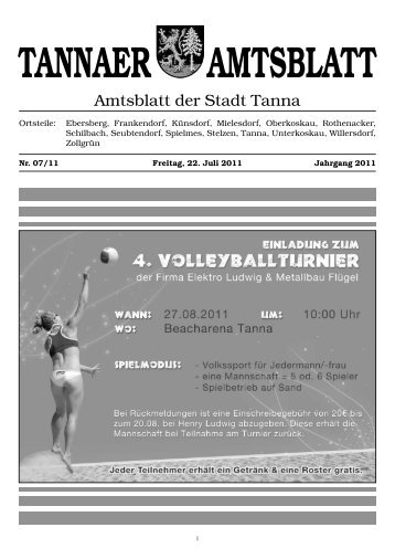 TANNAER AMTSBLATT - Stadtverwaltung Tanna