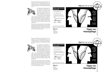 Tipps zur Venenpflege Tipps zur Venenpflege