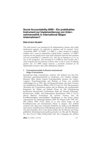 Social Accountability 8000 – Ein praktikables Instrument zur ...