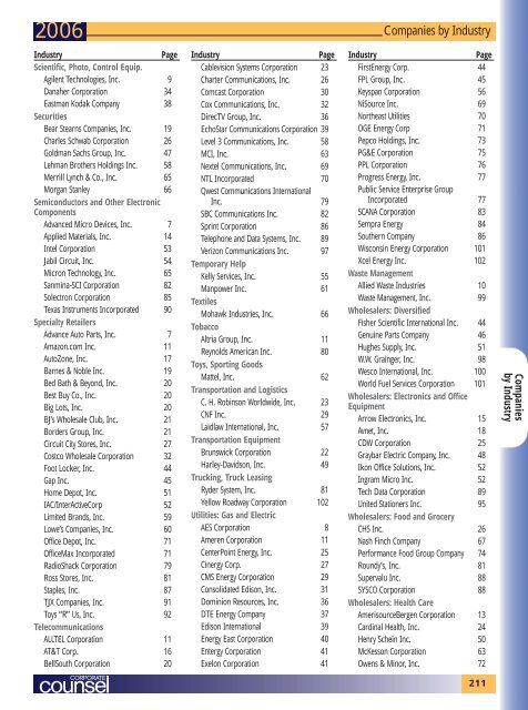 Directory of In-House Law Departments Top 500 Companies ...