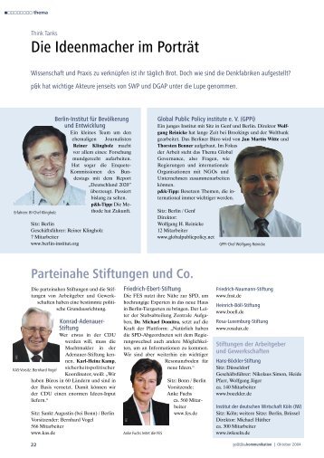 Parteinahe Stiftungen und Co. - Global Public Policy institute