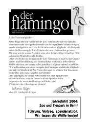 Jahresfahrt 2004: Zoo und Tierpark in Berlin Führung, V Führung ...