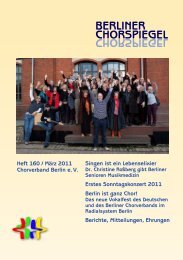 Chorspiegel 160 - Chorverband Berlin eV
