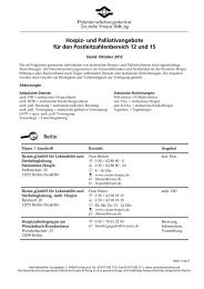 Hospiz- und Palliativangebote für den Postleitzahlenbereich 12 und ...