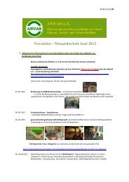 Newsletter / Monatsbericht Juni 2012 - ANUAS e.V.