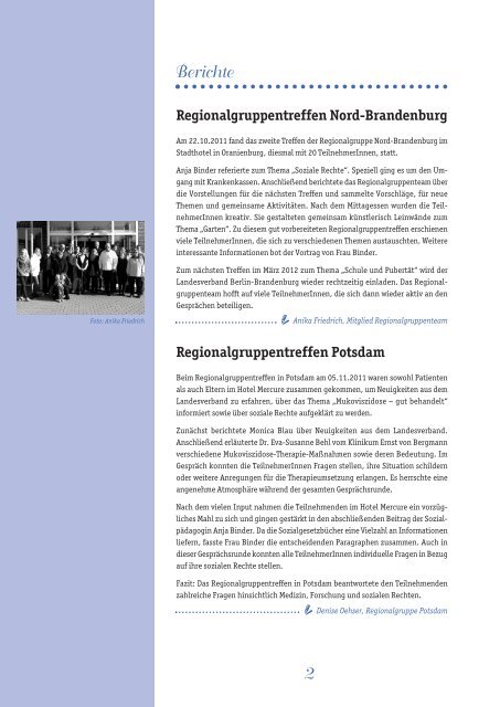 Inhalt Nr. 53 - Mukoviszidose Landesverband Berlin-Brandenburg e.V.