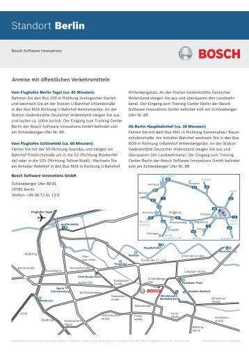 Anfahrtsbeschreibung Training Center Berlin - Bosch Software ...