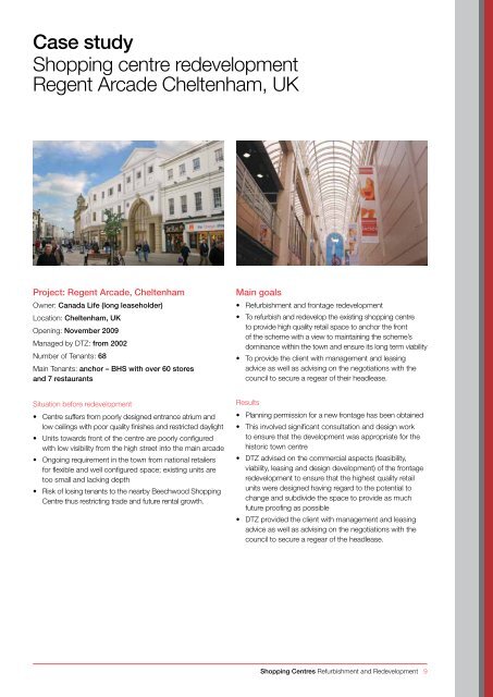 Shopping Centres Refurbishment and Redevelopment