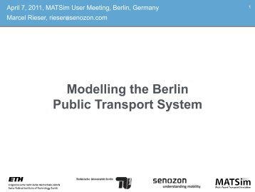 Modelling the Berlin Public Transport System - MATSim