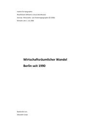 Wirtschaftsräumlicher Wandel Berlin seit 1990 - Alexander Jonas