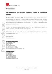 Pre ss rele ase Press release - IFM Immobilien AG