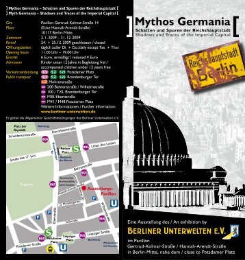 Mythos Germania - Berliner Unterwelten eV