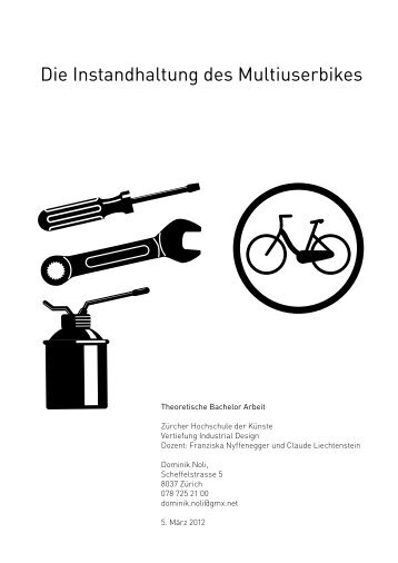 Die Instandhaltung des Multiuserbikes - Koordination Bikesharing ...