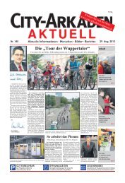 Die „Tour der Wuppertaler“ - City-Arkaden Wuppertal