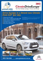 Drive Europe in a Brand new Citroën from - globalCARS.com.au