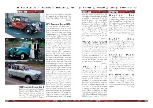 Vol 30 #06 Bill Schenk - Citroën Classic Owners Club of Australia Inc.