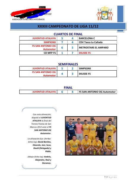 anuario xxxiii campeonato de liga