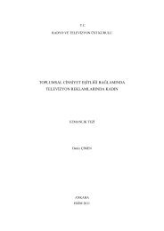 toplumsal cinsiyet eşitliği bağlamında televizyon ... - RTÜK
