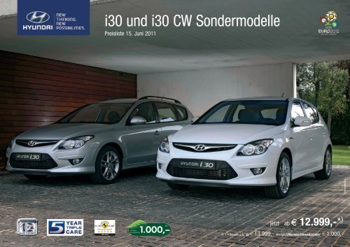 Preisliste i30 Sondermodelle "Life" - Hyundai