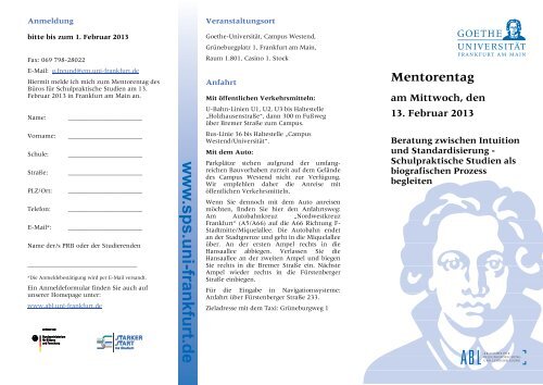 Mentorentag am Mittwoch, den 13. Februar 2013 - Akademie für ...