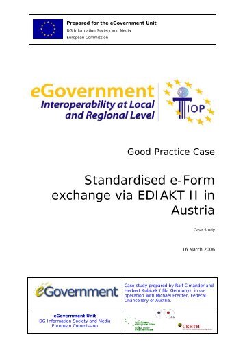 Standardised e-Form exchange via EDIAKT II in Austria - Study on ...