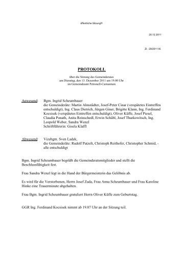 (23 KB) - .PDF - Gemeinde Petronell-Carnuntum
