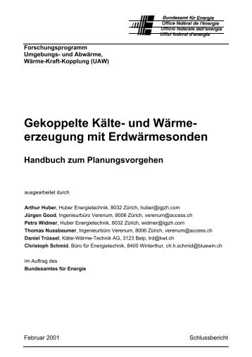 Gekoppelte Kälte- und Wärme - Huber Energietechnik AG