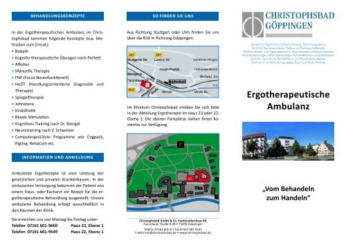 Ergotherapeutische Ambulanz - Christophsbad Göppingen