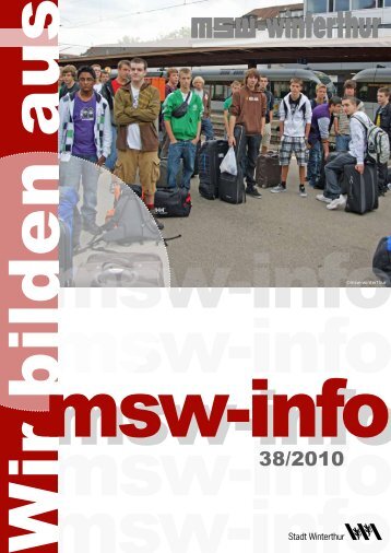 Verlangen Sie kostenlos unseren Gesamtkatalog ... - msw-winterthur