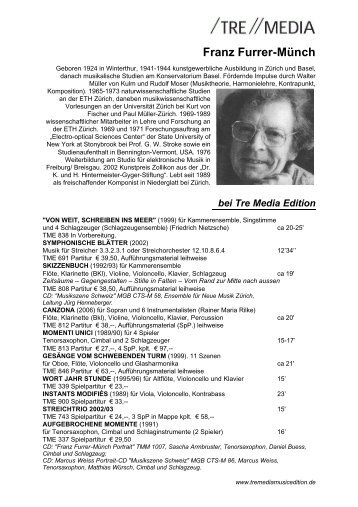 Franz Furrer-Münch - Tre Media Musikverlage