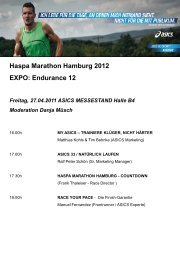 Haspa Marathon Hamburg 2012 EXPO: Endurance 12 ... - Asics
