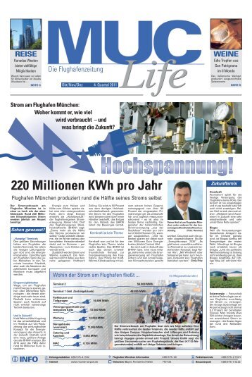 220 Millionen KWh pro Jahr - Flughafen München