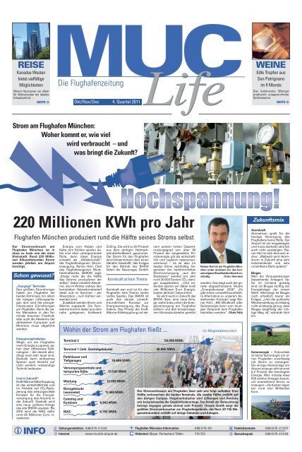 220 Millionen KWh pro Jahr - Flughafen München
