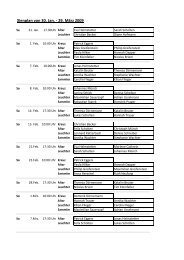 Dienplan Februar '09