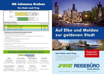 Auf Elbe und Moldau zur goldenen Stadt - First Reisebüro Hasta ...