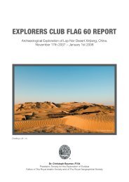 EXPLORERS CLUB FLAG 60 REPORT - The Explorers Club
