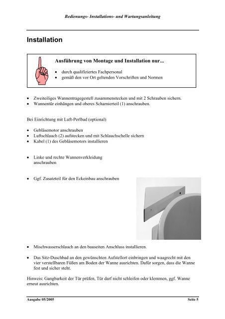 Bedienung - ppm