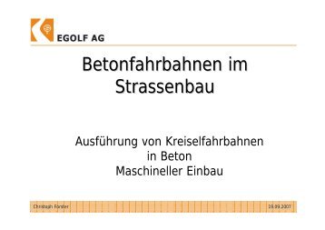 Maschineller Einbau Betonkreisel, Vortrag Christoph Forster (PDF, 3