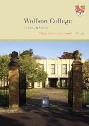 CAMBRIDGE Magazine 2007–2008 No . 32 - Wolfson College ...