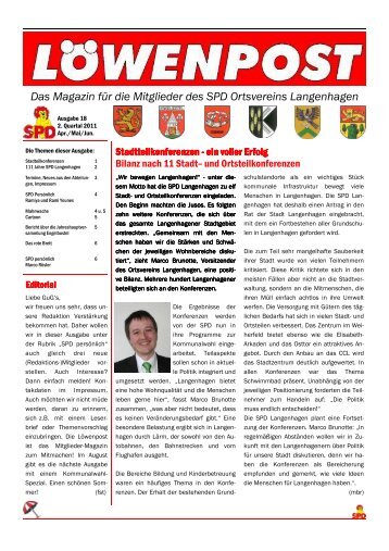Löwenpost Ausgabe 18 - SPD-Langenhagen