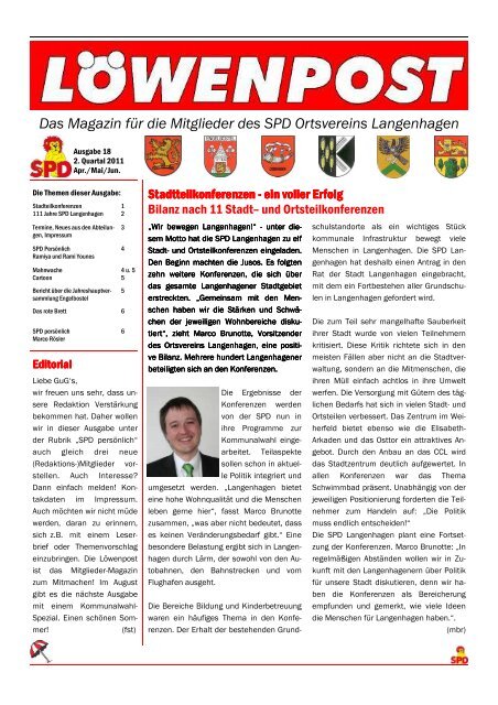 Löwenpost Ausgabe 18 - SPD-Langenhagen
