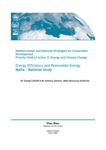 Energy Efficiency and Renewable Energy Malta ... - Plan Bleu