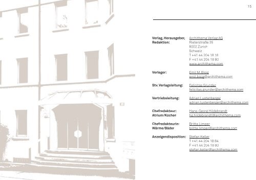 termin- und themenplan - Archithema Verlag AG