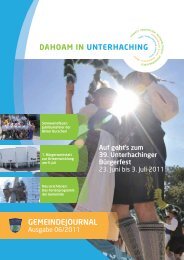 GEMEINDEJOURNAL - Gemeinde Unterhaching