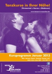 Kursprogramm Januar - Tanzen beim Siebenhüner