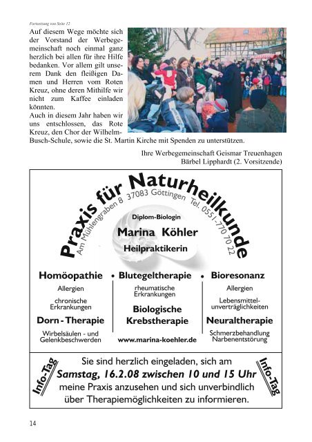 Nachrichtenblatt Feb. 2008 - Werbegemeinschaft Geismar ...
