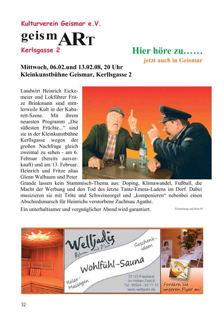 Nachrichtenblatt Feb. 2008 - Werbegemeinschaft Geismar ...