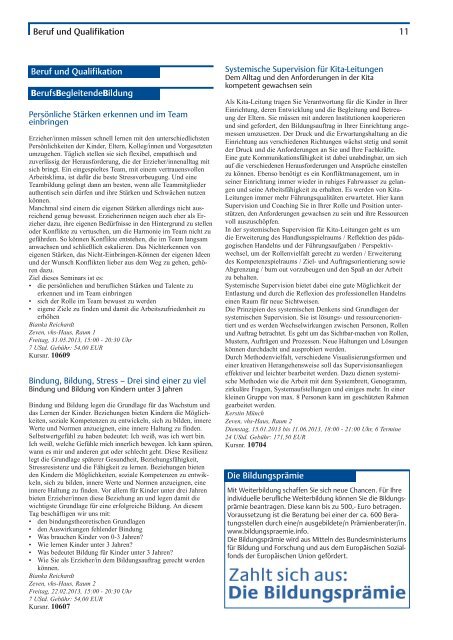 Kursheft 2013 1. Semester - Download pdf - VHS Zeven